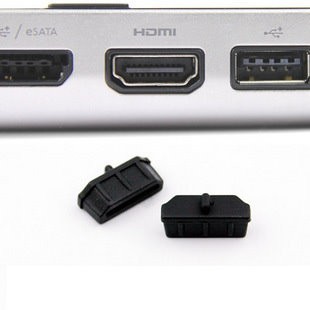 Silicone 10Pcs HDMI Anti-Dust Cover Plugs Protector Stopper Cap for Female  Port Black for TV,Computer,Other Devices.